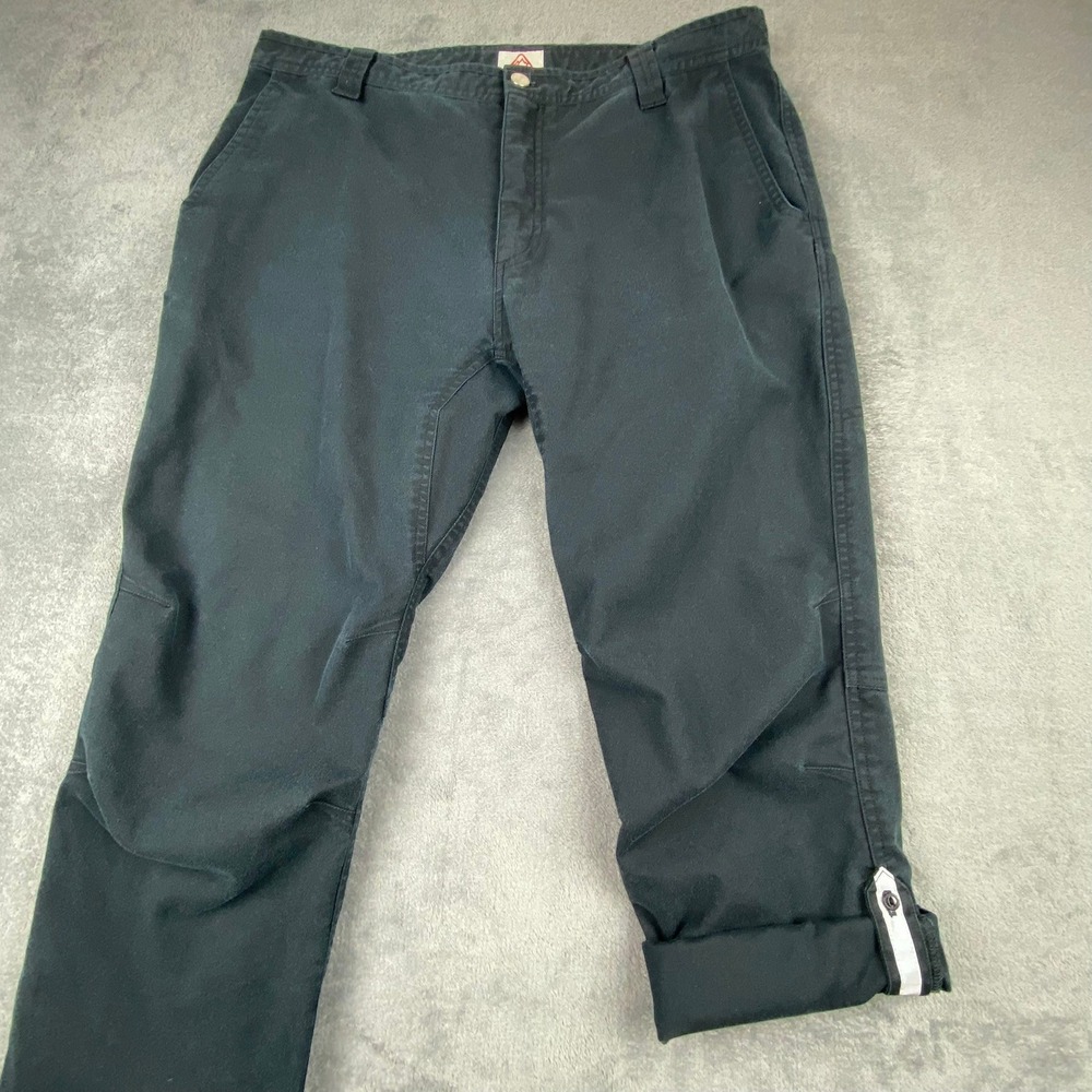 LIVSN Mens 38x30 Flex Canvas Pants Charcoal Grey Outdoor Hiking FCP-222-B01